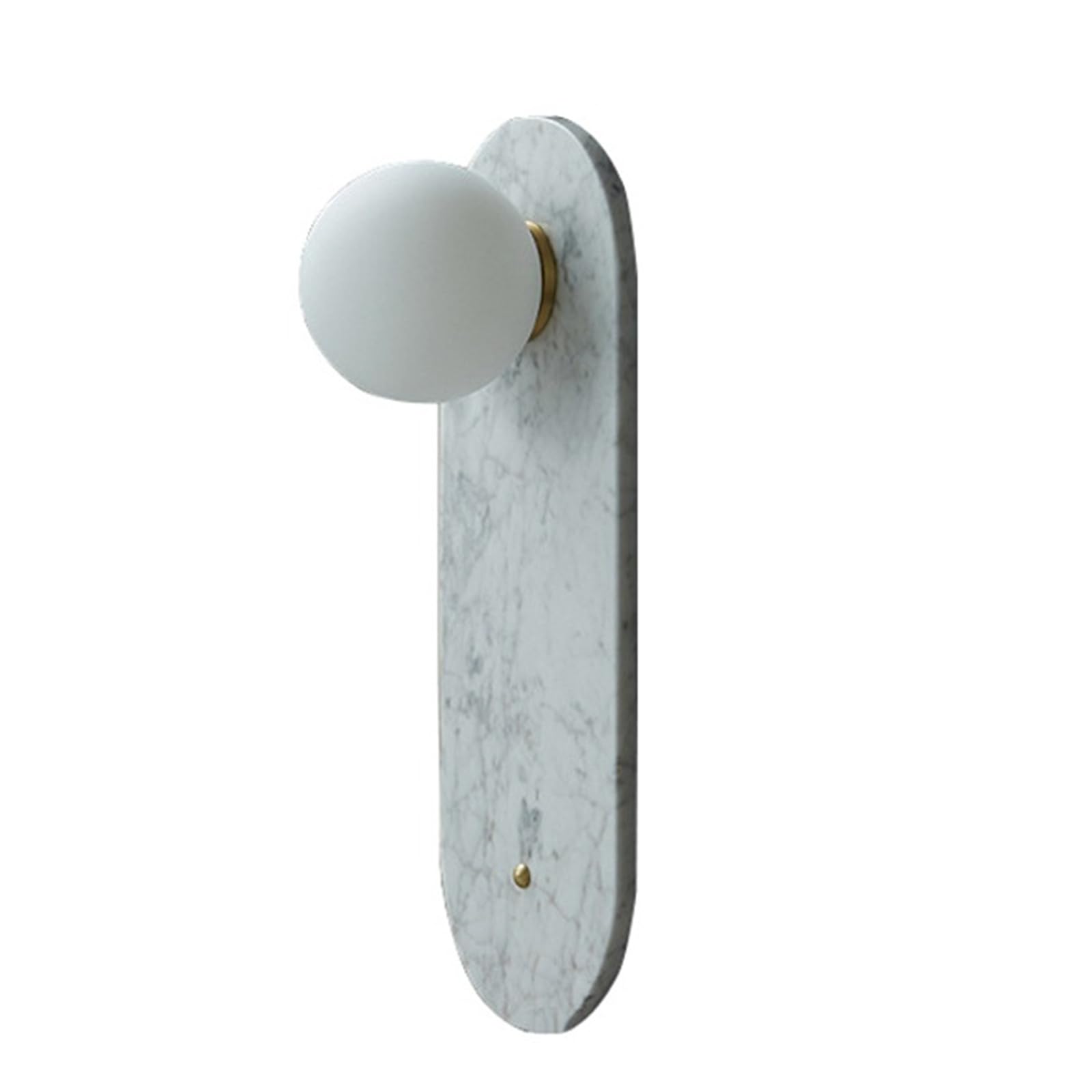 Kexcftg White Marble Wall Light Interior Home Decor Bathroom Bedside Lamp Luxury Foyer Stone Hotel Corridor Sconce Illumination(White)