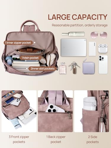 Image of Telena Womens Backpack Purse Vegan Leather Large Travel College Shoulder Bag with Tassel
