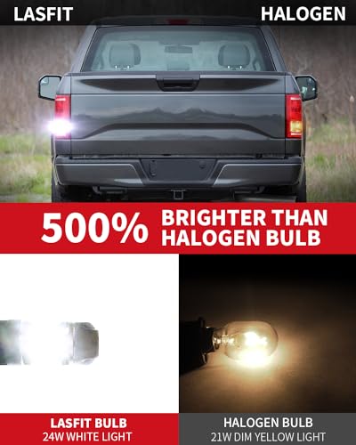 Image of LASFIT T3 3157 LED Bulb for Reverse lights Built In Resistor Canbus Ready 4114 3156 3057 4157 4057 3457 LED White Bulb for Backup Tail Parking Brake Daytime Running Light Side Marker Turn Signal(2pcs)