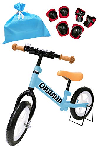 DABADA(ダバダ) ランバイク ペダルなし自転車 子供用 スタンド付き バランス 2歳~5歳 (スカイブルー+ラッピング付き)