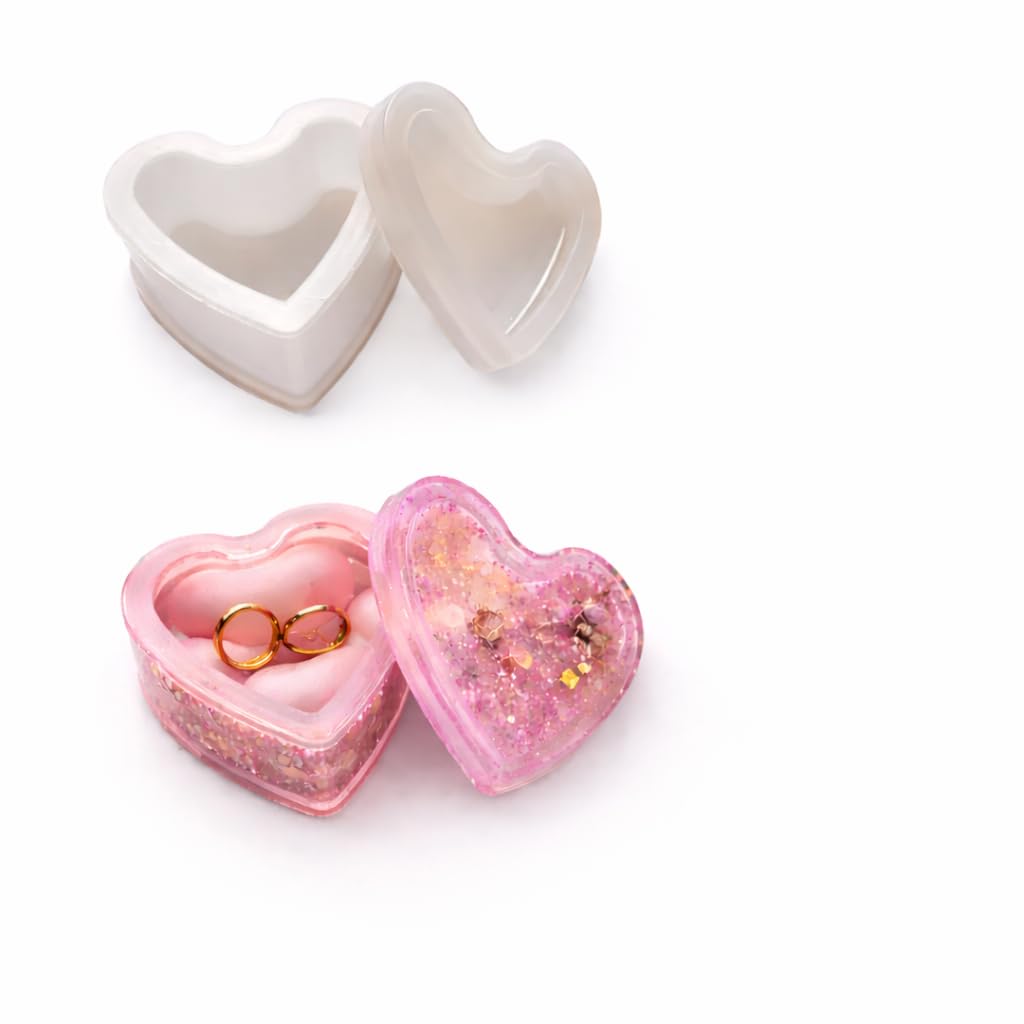 Heart Shape Gift/Storage Box Silicone Mould/Mold | Multipurpose Epoxy Resin Casting Mould for DIY Crafts, Jewelry Boxes, Keepsake Holders – 1 PC-image-27