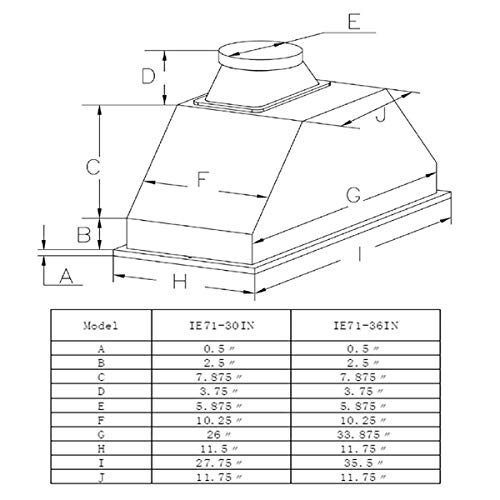 MCBON Range Hood Insert 30 inch, 600 CFM Vent Hood Insert, Ultraquiet