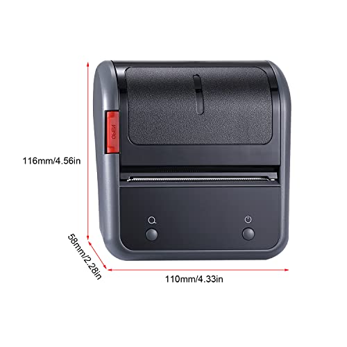 ERYUE Impressora de etiquetas térmicas portátil de 80 mm BT Label Maker Máquina de etiquetas com bat