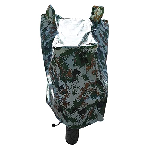 Image of AllExtreme 100% Tested Waterproof Bike Body Cover Compatible for Splendor Platina HF-Deluxe and Upto Pulsar 180cc Size Dustproof Indoor Outdoor UV Protection Raincover for Motorcycles (Army Green)