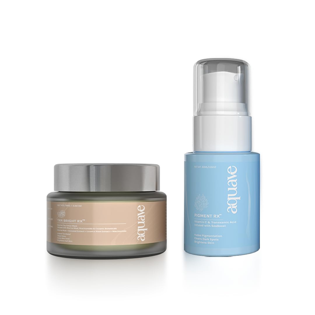 Pigmentation Combo: Pigment RX Serum + Marine Clay Detan Mask | SeaBoost™, Niacinamide, Alpha Arbutin