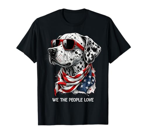 Patriotic Cat Lover We the People Love USA Flag T-Shirt