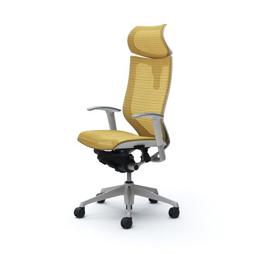 オカムラ デスクチェア オフィスチェア バロン 可動ヘッドレスト 可動肘 座メッシュ ベージュ CP81CW-FEH7