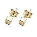 Produktbild Goldene Würfelstecker Ohrstecker WÜRFEL 3 mm Ohrring Cube 9 Kt Gold 375