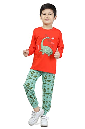 Image of BABA AND BABY Long Sleeves Round Neck T-Shirt and Pant Set for Baby Boys