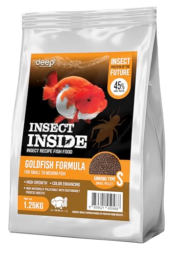 Image of Deep Insect Inside (Cricket) for High Protein Super Premium Gold Fish Formula for High Growth & Colour Enhancing Sinking Small Pellet 1.25 Kg