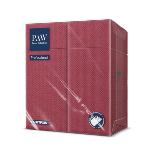 PAW - Besteckservietten aus Softpoint (32 x 38 cm 1/8 Bestecktasche) | 50 Stück | Perfekt für Pubs, Hotels oder Cafés | Serviettentaschen für...