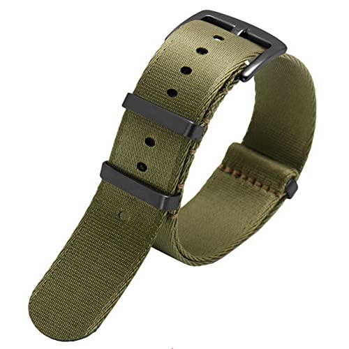 SJZQYTN プレミアム品質20mm 22mmシートベルトウォッチバンドSeiko 007 James Vond Military Stripedの交換用男性時計