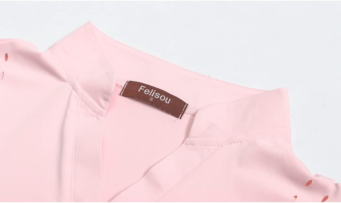 Womens V Neck Golf Polo Shirts Short Sleeve Sport Shirt Workout Tops - Image 3