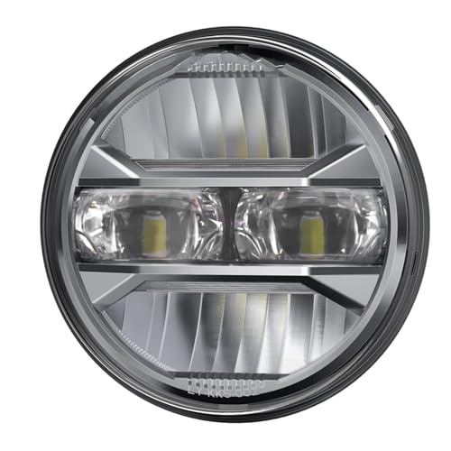 Phare moto LED rond 5.75 pouces optique de phare avant moto Shadow VTX chrome