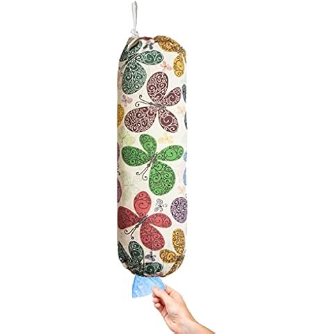 TOGETRUE Plastic Bag Holder, Wall Mount Plastic Bag Organizer Dispenser, Heavy Duty Grocery Bag Storage Holder for Home Kitchen Camper Cover