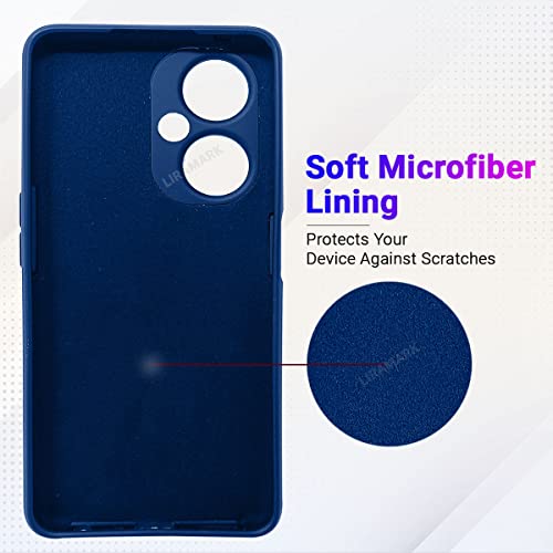 Image of LIRAMARK Liquid Silicone Soft Back Cover Case for OnePlus Nord CE 3 Lite 5G / 1+Nord CE 3 Lite 5G (Midnight Blue)