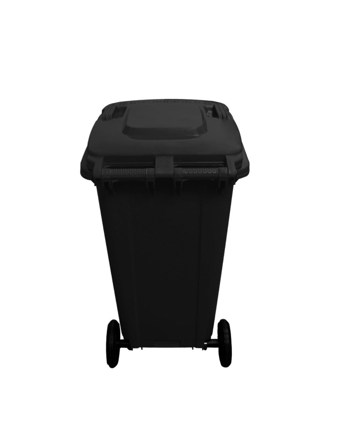 JARDIN202 - Contenedor de Basura Reciclables de Colores con Ruedas 240L | 240 L (Negro)