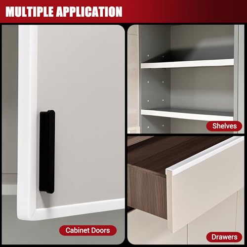 Image of Rubber Edge Trim, Flexible Self-Adhesive U Shaped Peel and Stick Edge Banding, 3 /4 inch(19mm) Wide Size U Channel Edge Protector, Baby Proof Edge Guards for Cabinets, Plywood, Furniture, 20Ft, White