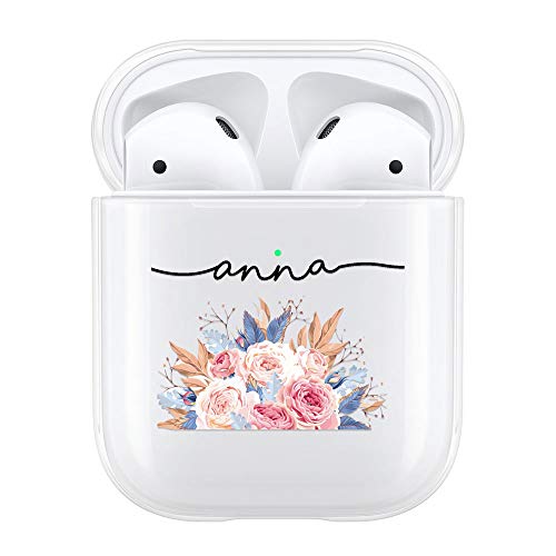 Silikonhülle für Apple AirPods Case Hülle personalisiert eigener Name durchsichtige Schutzhülle Cover