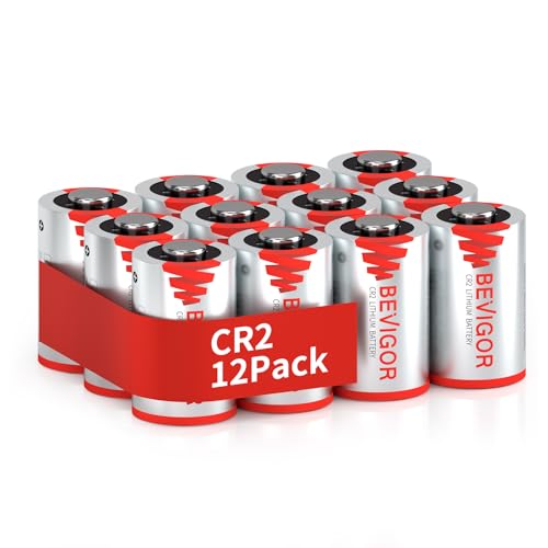 Bevigor CR2 Lithium-Batterie, 900mAh 3V High Power CR2 Nicht wiederaufladbar Lithium-Batterie für Kameras, Golf-Entfernungsmesser, Taschenlampen und andere Geräte, 12 Stück