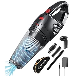 WINWEND Handstaubsauger, 6000Pa Handstaubsauger, 120W Autostaubsauger Nass/Trocken Handsauger Kabellos für Zuhause Auto…