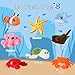 Muiteiur Ocean Sea Stuffed Animals Set,9 Piece Fun Seashell House Plush Set, Soft Educational Toy for Imaginative Play, for Kids Babies