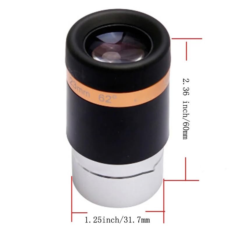 Lente granangular de 62 grados elimina el efecto tunel en telescopios accesorios 23mm 2