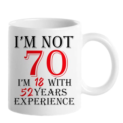 1955 70th Birthday Gifts for Women Men, Turning 70 Years Old Birthday Gift Coffee Mug, Funny 70th Birthday Gifts Ideas - Fathers Day Mothers Day Christmas Birthday for Mom, Dad, Grandma, Grandpa