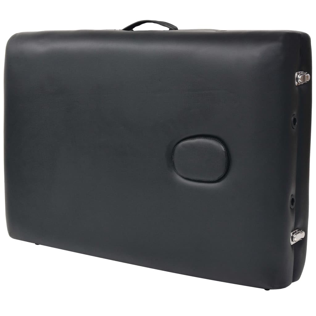 Generisch Massageliege 2-Zonen mit Hocker Klappbar 10 cm Sitz Schwarz,Gesundheit & Schönheit,Körperpflege,Massage & Entspannung,Massagetische,22.25KG,110155