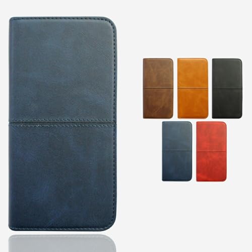 For Zenfone 12 Ultra �P�[�X �蒠�^ �Z�N�V���� PU���U�[�� �P�[�X ���u���X�^���h�@�\ �ϏՌ� �x���g�Ȃ� �蒠�P�[�X �ی�J�o�[ (�V�C �J���[�F�l�C�r�[ NAVY)