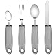 KIKIGOAL Extra breite Griffe, griffiges Besteck-Set mit 4 Behinderungshilfen, grobe Griffe, Corfort-Griffe, ideal für ältere Menschen, Behinderte, Arthritis, Parkinson, Zittern, Betroffene