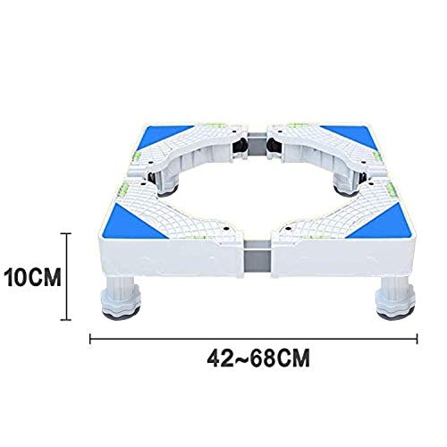 Washing Machine Stand Movable Adjustable Mobile Dryer Base Universal Mobile Base Dorm Fridge Stand with 4 Strong Feet (Four feet)