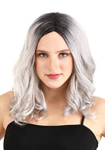 Perruque Bob grise pour adulte en taille standard pour déguisement et cosplay