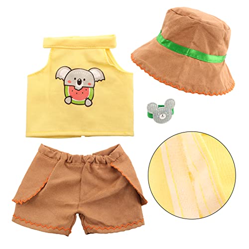 Miunana 14-17 Inch Baby Doll Clothes Jungle Exploration Suits 3Pcs With Top And Trousers And Hat For 15 Inch Girl Doll Outfits For 3 Years Old Baby Doll Clothes #TOP1