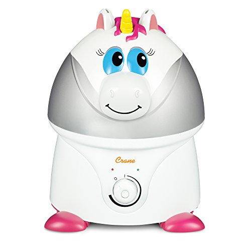 Crane Adorables Ultrasonic Cool Mist Humidifier, Filter Free, 1 Gallon, 24 Hour Run Time, Whisper Qu - //coolthings.us