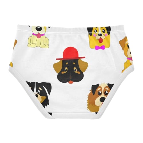 Cute Cartoon Dogs White Little Girl Panties Toddler Underwear Custom Cotton Stylish Briefs Underpants 2t2