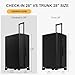 LEVEL8 Checked Luggage, Large Hardside Suitcases with Wheels 28 Inch Luggage, Luminous Textured Lightweight Hard Shell Suitcases Locks Tsa Approved, Black