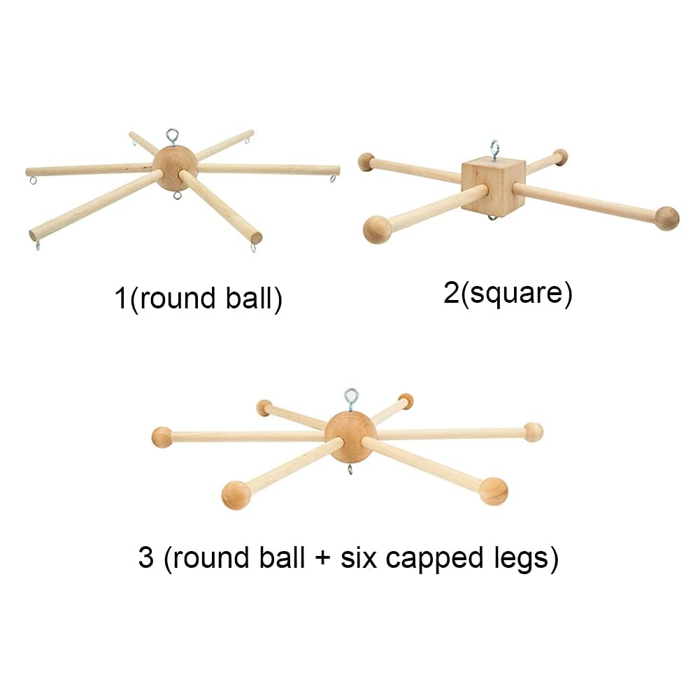 Soporte móvil de madera para campanillas de viento para cama de bebé, manualidades, accesorios de fotografía, decoración