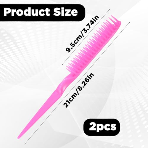 Set de 2 Peines para Cabello Ondulado Rosa miniatura 2