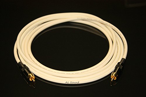 Van Damme - Cable de subwoofer (3 m, conectores RCA chapados en oro, conectores de fono)