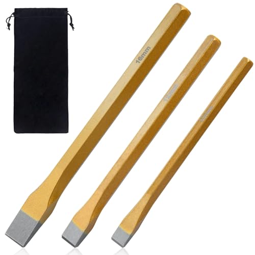 SPEEDWOX 3 pièces Heavy Duty burins à froid Set 3/8-Inch 1/2-Inch 5/8-Inch Metal burel Set Cold...