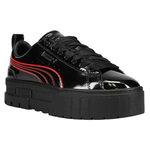 PUMA Womens Mayze Catwoman Logo Platform Sneakers Shoes Casual - Black, Red - Size 7 M2