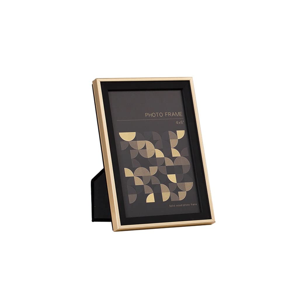 Cadre photo en bois massif 6 pouces noir pour décoration de table moderne
