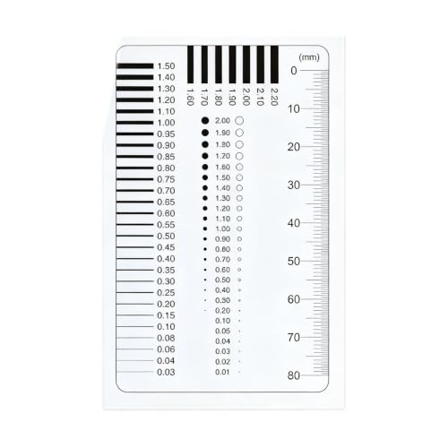 Multipurpose High Transparency Dot Gauge Film Contrast Tool Essential for Laboratory Studio and Industrial Measurement Requirements Clear Film Size Comparator