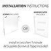 Mammoth DuraClear 8.5x11 Paper Holder for Wall - Screws and Double-Sided Tape Inclusive - Extra Thick and Durable Acrylic Wall Sign Holder - 3 Pack, Portrait Orientation
