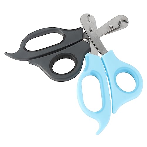 POPETPOP Cat Nail Clipper Pet Grooming Scissor 2pcs Stainless Steel Pet Trimmer