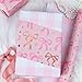 MAYPLUSS Pink Wrapping Paper Roll, Cute Bow Gift Wrap, Reversible Plaid Gift Paper for Girl Baby Shower, Birthday, Wedding 17 Inch x 33 Feet