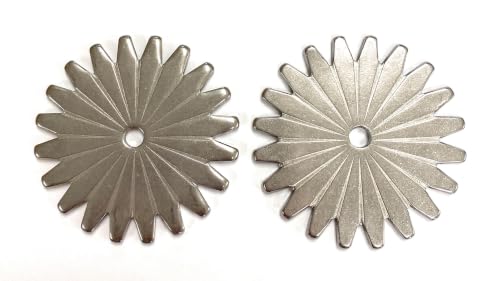 AJ Tack Stainless Steel Spur Rowels, Western, Sold as Pair Stainless Steel Sunburst Rounded 20pt 2"