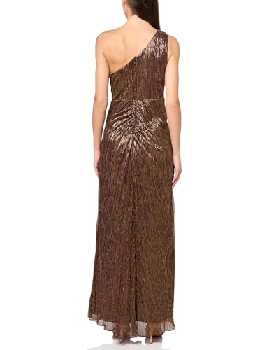 Image of Adrianna Papell One Shoulder Pleated Draped Starburst Gown