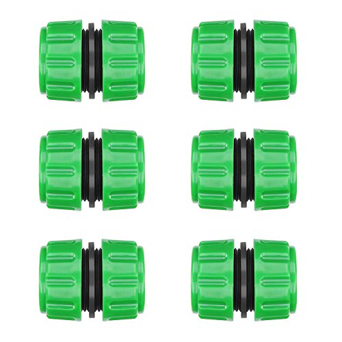 Preisvergleich Produktbild CaLeQi Schlauchreparatur-Steckverbinder-Exte... zum Verbinden von 1 / 2 Zoll Gartenschlauchrohren und Schnellreparaturanschluss 6pcs